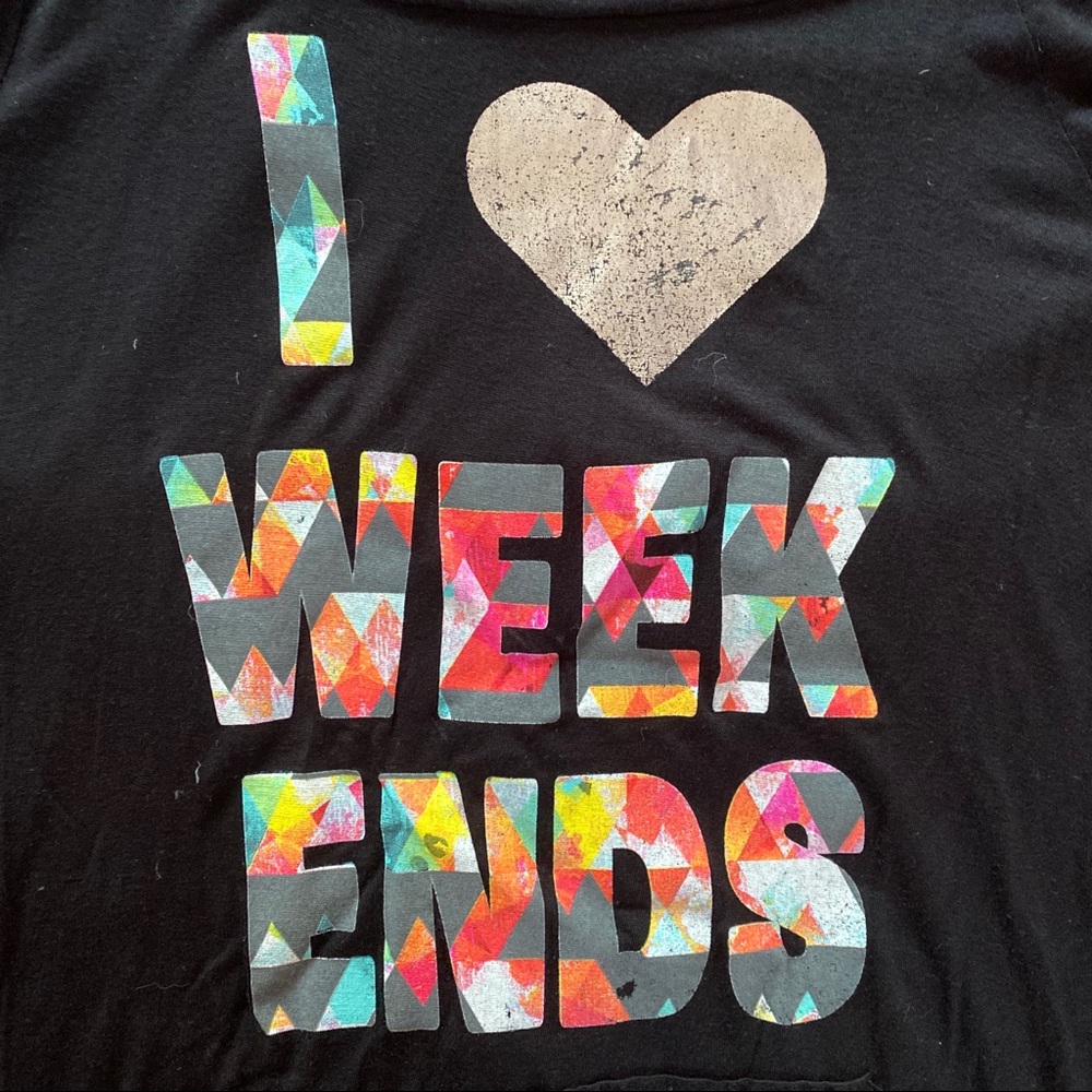 Sugar High Comfy I Love Weekends Long Sleeve
